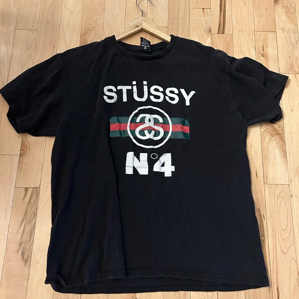 Vintage Stussy No.4 x Gucci Box Logo Tee